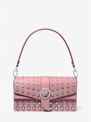 MICHAEL KORS Greenwich Medium Studded Saffiano Leather Shoulder Bag image 6