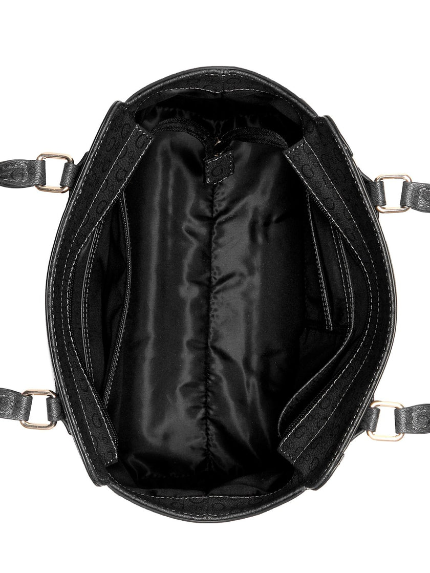 Guess Gemma Logo Satchel - Black image 2