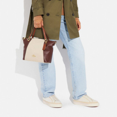 COACH Kacey Satchel - Gold/Natural Multi image 2