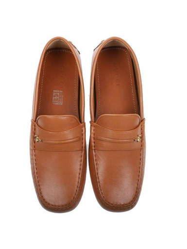 GUCCI Men Camel Leather Horsebit Detail Moccasin Loafer (@Delhi Shoes) image 1