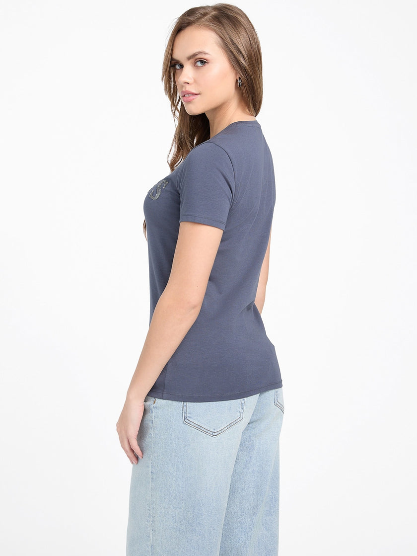 GUESS Pepper Metallic Logo Tee - Grey image 1