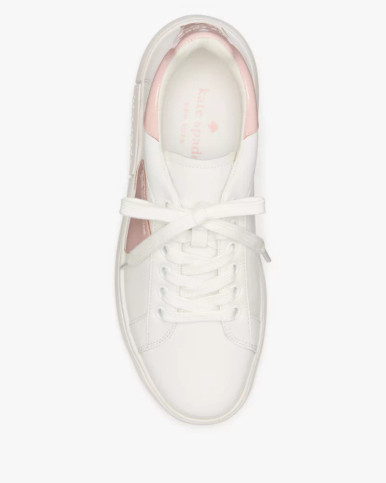KATE SPADE Charli Lace Up Sneaker - Optic White/Rose Smoke image 0