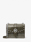 MICHAEL KORS  Greenwich Small Studded Distressed Crossbody Bag - Olive image 1