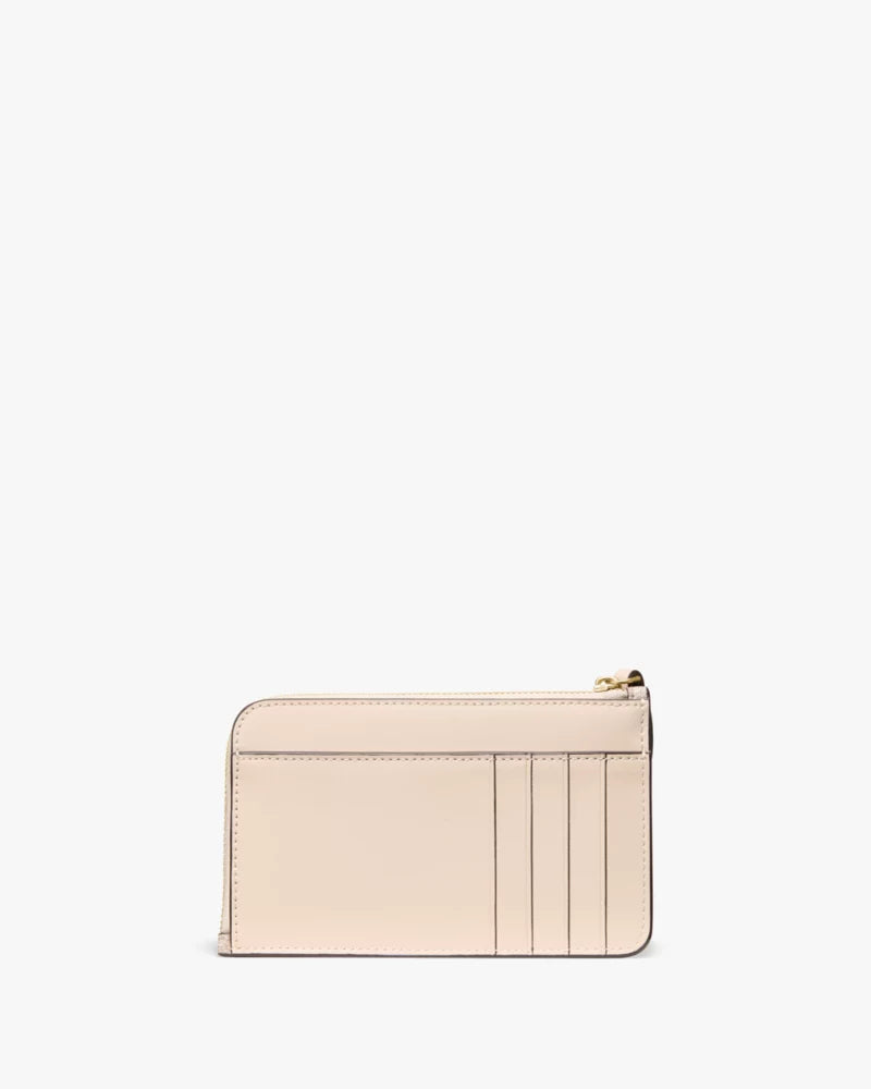 KATE SPADE Lucy Spade Flower Small Card Holder Wristlet - Dark Beige Multi image 3
