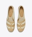 TORY BURCH Double T Jacquard Espadrille - Cammello  Ash White image 2