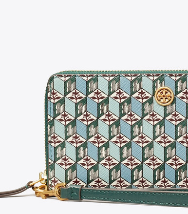 TORY BURCH Robinson Printed Zip Continental Wallet image 1