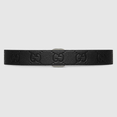 GUCCI Wide Belt With Interlocking Gg Detail Buckle image 1