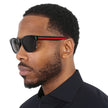 Gucci Polarized Grey Square Men's Sunglasse image 0
