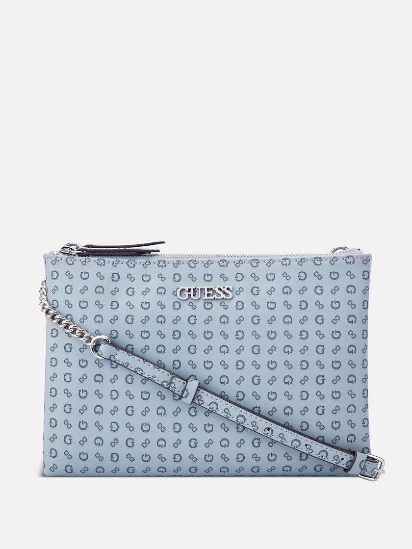 Guess Tidewood Logo Double Zip Mini Crossbody - Blue image 0