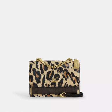 COACH Klare Crossbody Bag With Leopard Print And Signature Canvas image 4