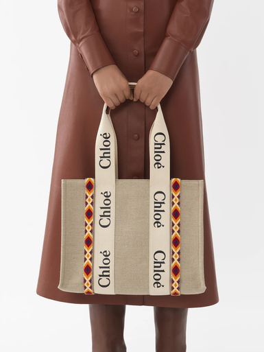 CHLOE Medium Woody Tote Bag - Sepia Brown (@Delhi Studio) image 2