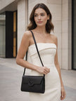 VERSACE La Medusa Leather Crossbody Bag Black image 0