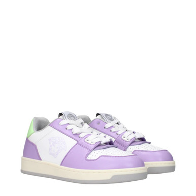 VERSACE Sneakers Women's Leather White/Lilac image 1