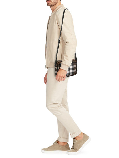 BURBERRY Bio-Based Check Crossbody Bag - Dark Birch image 0