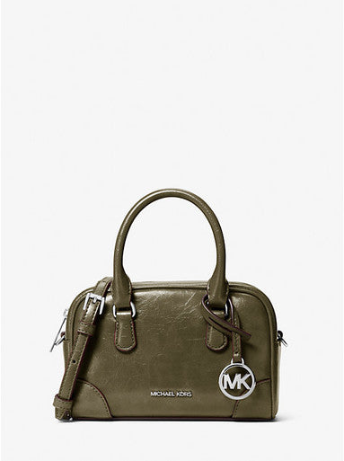 MICHAEL KORS Thompson Extra-Small Distressed Convertible Satchel – Olive (@Delhi Studio) image 0