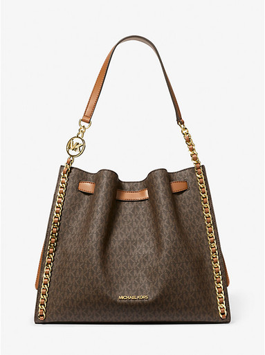 MICHAEL KORS  Mina Large Signature Logo Chain Shoulder Bag image 0