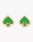 KATE SPADE Everyday Spade Enamel Studs - KS Green image 2