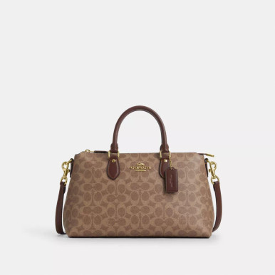 COACH Georgia Satchel Bag In Signature Canvas image 2