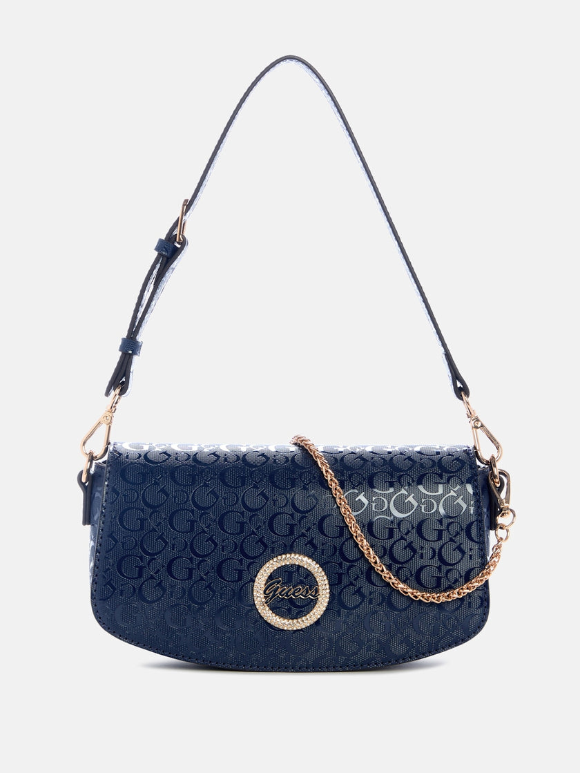 Guess Lumina Logo Shine Shoulder Bag - Blue image 0