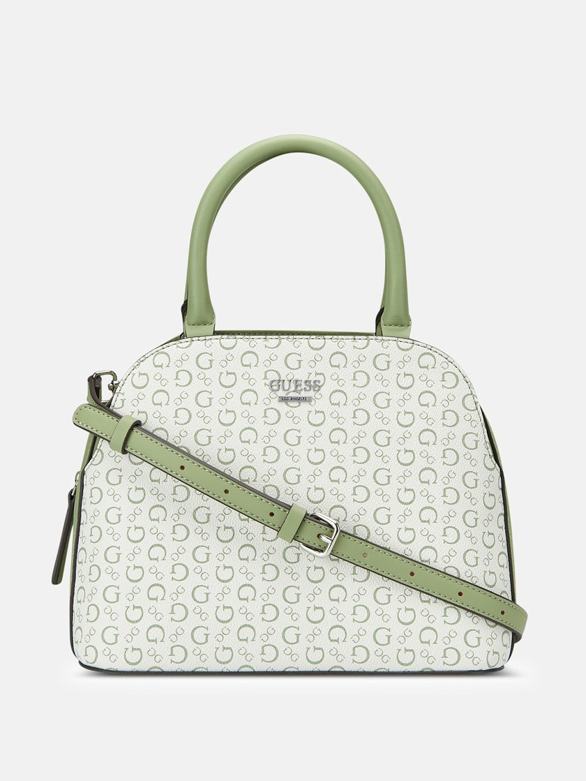 Guess Kamri Logo Mini Dome Satchel - Green image 0