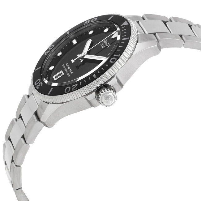 TISSOT Seastar Quartz Black Dial Men's Watch image 1
