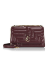 JIMMY CHOO Varenne Quilted Leather Shoulder Bag - Burgundy Light Gold image 4