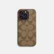 COACH Iphone 14 Pro Case In Signature Canvas - Khaki image