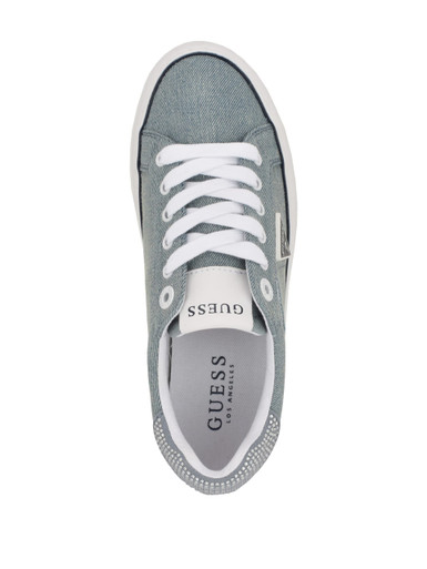 GUESS Lins Rhinestone Low-Top Denim Sneakers image 3