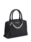 Guess Jeanine Faux-Pearl Charm Satchel - Black image 1