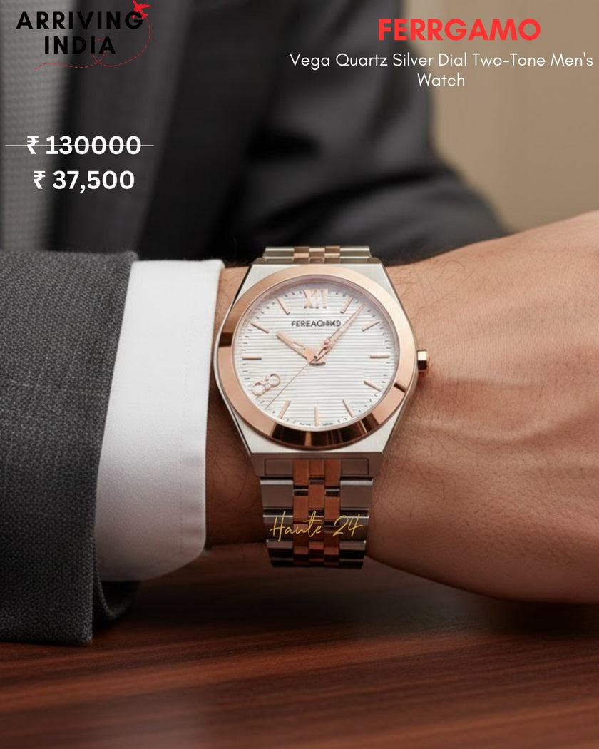 SALVATORE FERRAGAMO Vega Quartz Silver Dial Two-Tone Men's Watch (Arriving In Delhi) image 1
