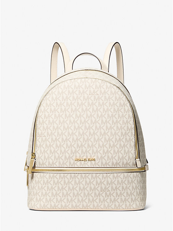 MICHAEL KORS  Rhea Medium Signature Logo Backpack - Lt Crm Multi image 2