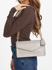 Guess Kiran Logo Shine Convertible Crossbody - Gray image 1