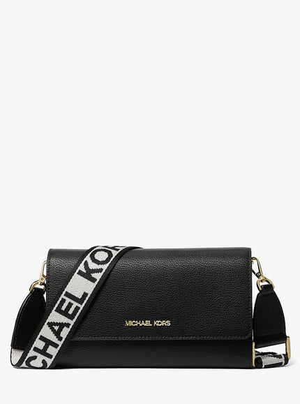 [AT DELHI] MICHAEL KORS Jet Set Large Leather Crossbody Bag - Black image 0