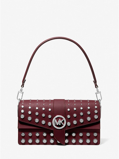 MICHAEL KORS Greenwich Medium Studded Saffiano Leather Shoulder Bag image 2