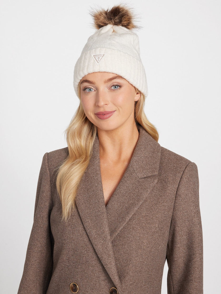 Guess Cable-Knit Beanie - Off-White image 1