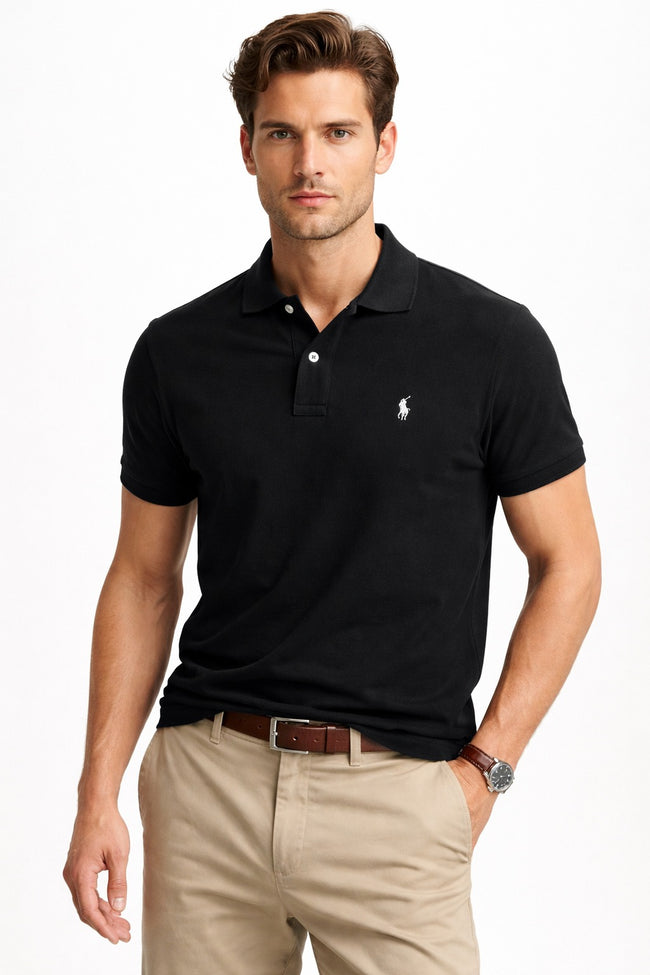 POLO RALPH LAUREN Custom Slim Fit Stretch Mesh Polo Shirt - Polo Black (@Delhi Studio) image 0