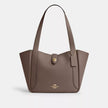 COACH Hadley Turnlock Tote Bag - Gold/Dark Stone image 1