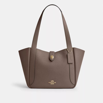 COACH Hadley Turnlock Tote Bag - Gold/Dark Stone image 1
