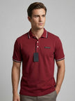 [AT DELHI] PRADA Bordeaux Signature Stripe Polo Shirt image 0