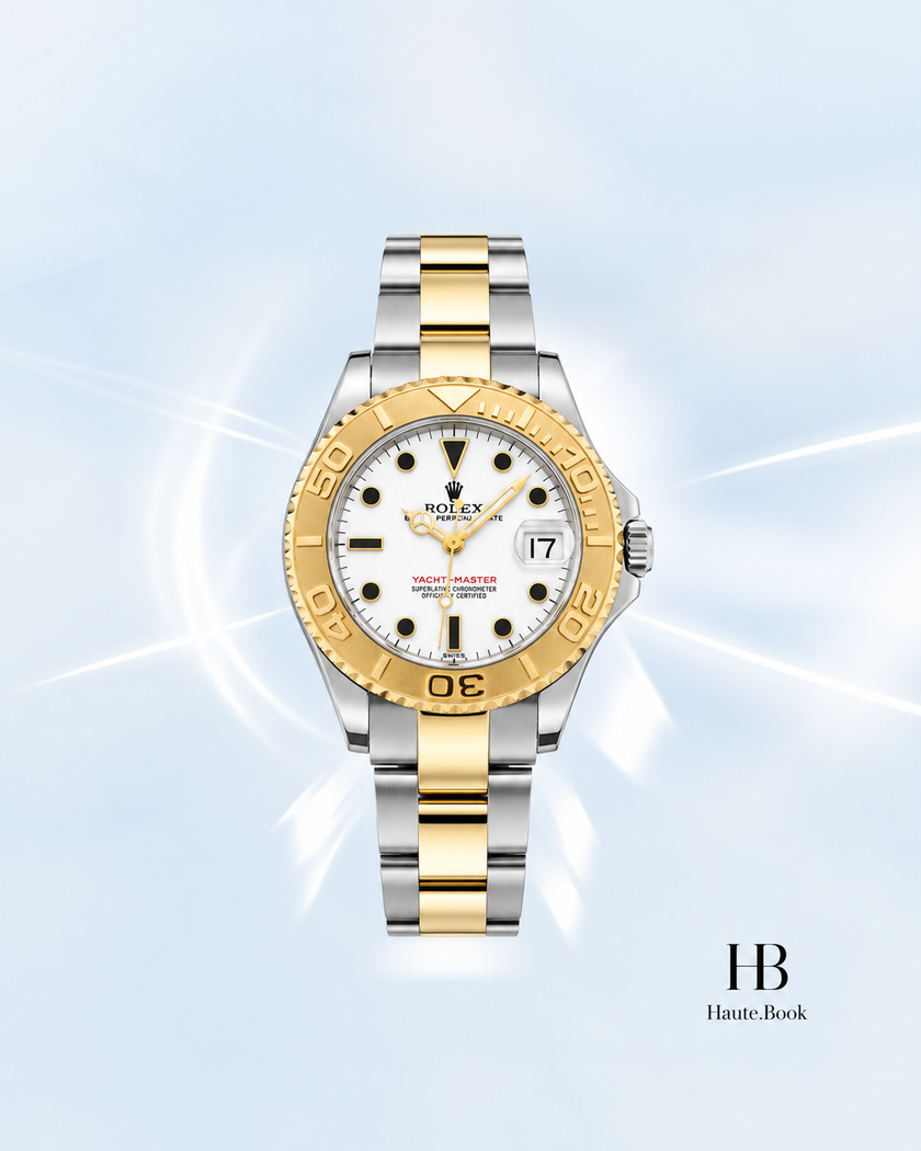 [Store Display] Rolex Yacht-Master White Yellow Gold Stainless Steel 34 mm