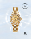 [Store Display] Rolex Datejust Champagne Diamond Presidential 26 mm