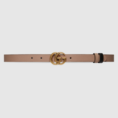 GUCCI GG Marmont Reversible Thin Belt  - Pink image 0
