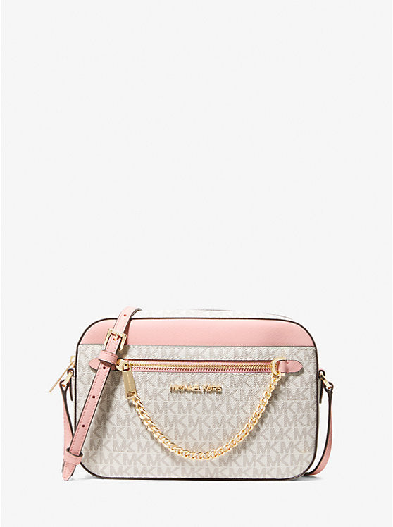[AT DELHI] MICHAEL KORS Jet Set Item Large Logo Chain Crossbody Bag - Pwd Blsh Mlt image 0