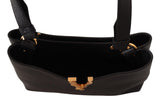 VERSACE Calf Leather Small Hobo Shoulder  bag - Black image 1