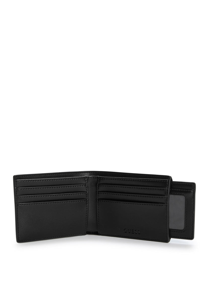 Guess Croc-Embossed Bifold Wallet - Black image 2