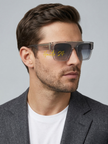 [ARRIVING] MARC JACOBS Dark Grey Shaded Browline Men's Sunglasses image 1