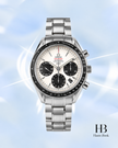 [Store Display] Omega Speedmaster Date Chronograph Silver Grey Dial 40 mm
