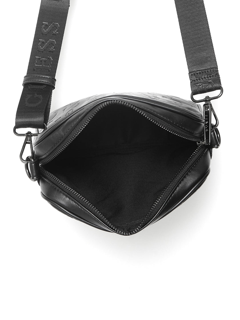 Guess Gio Logo Top-Zip Crossbody - Black image 3