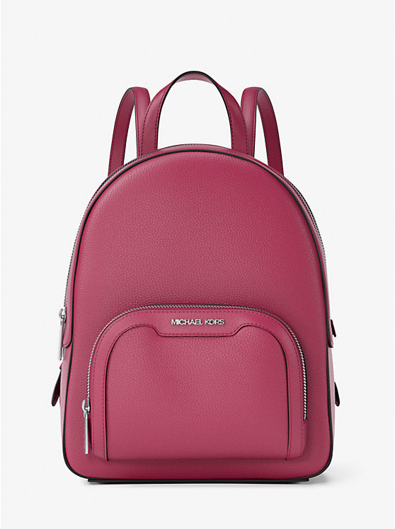 MICHAEL KORS Jaycee Medium Pebbled Leather Backpack - Frambuesa Oscuro image 0