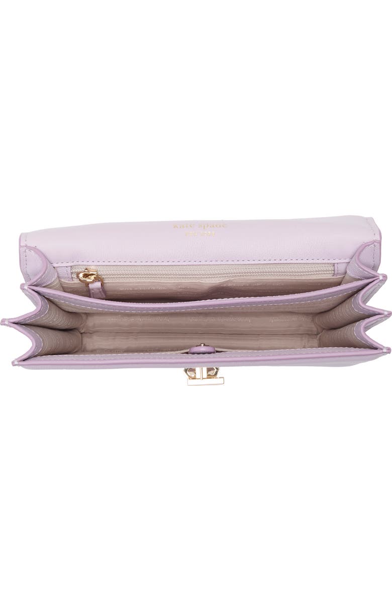 KATE SPADE Locket Small Grain Leather Shoulder Bag - Violet Mist image 3
